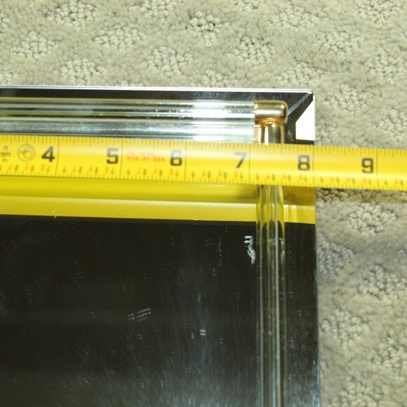 Vintage Beveled Mirrored Vanity Tray Mirror Lucite Rails Hummingbirds Flowers - Picture 6 of 8